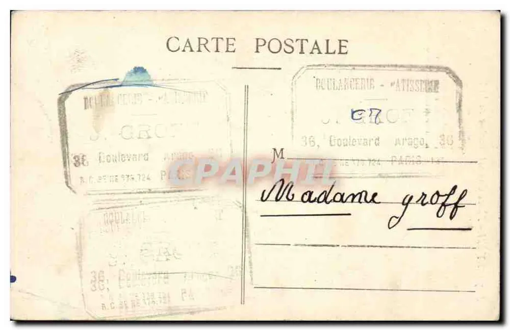LYON.- Pátio Carnot. Estátua da República — editor: Boulangerie - Atisseme, n° 5070 - Verso