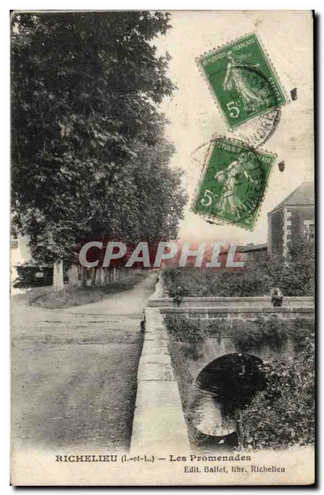 Richelieu (Indre-et-Loire) — Les Promenades — Edit. Ballei, libr. Richelieu - Frente
