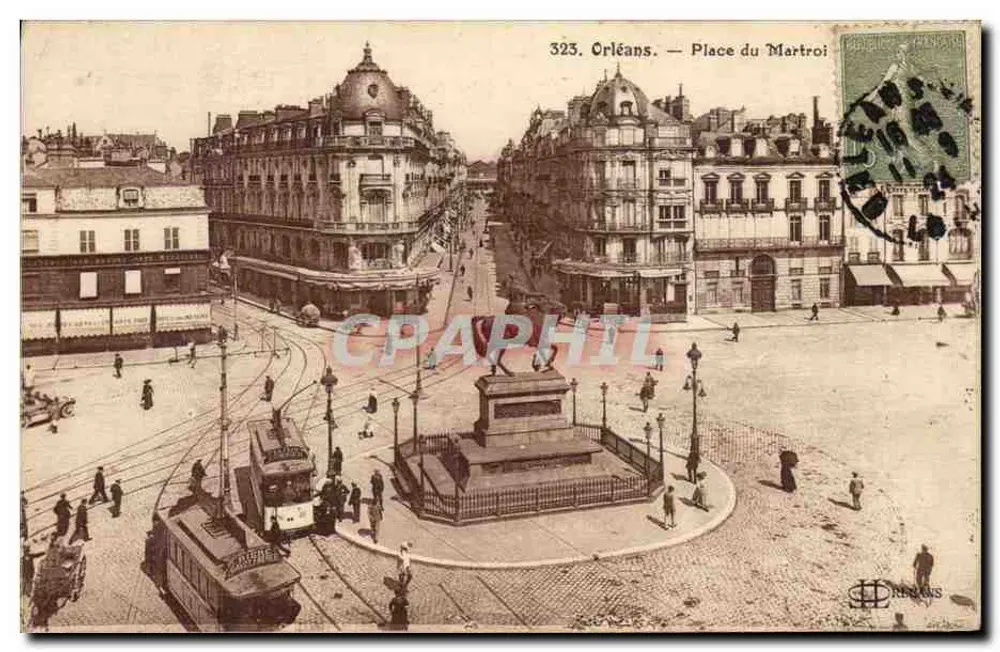 Orléans — Plein van Martroi — L. Lenormand, n°323 - Voorkant