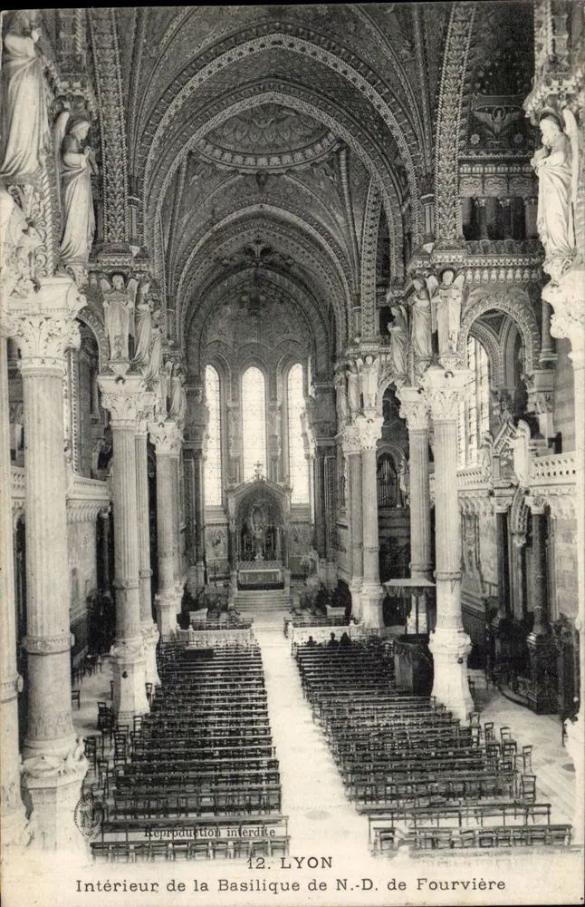 Interior da Basílica Nossa Senhora de Fourvière — Lyon — edição Lyon, n°12 - Frente