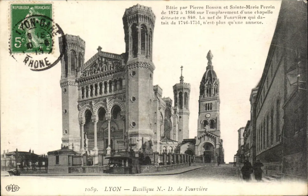 LYON — Basílica N.-D. de Fourvière — Editor B.P.D. n°1089 - Frente