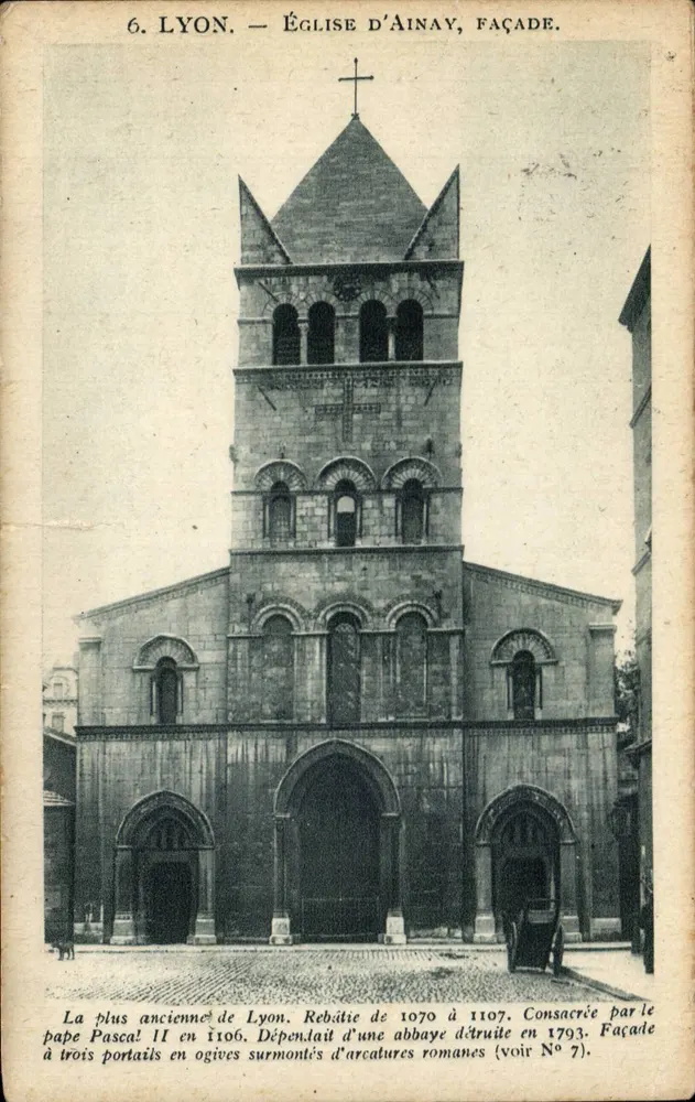 Lyon — Kirche Ainay, Fassade — Verlag: Vaucluse, Lyon - Vorderseite