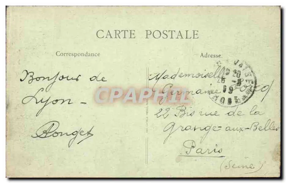 Lyon - Die Place Carnot (Serie) und Perrache Bahnhof - Rückseite