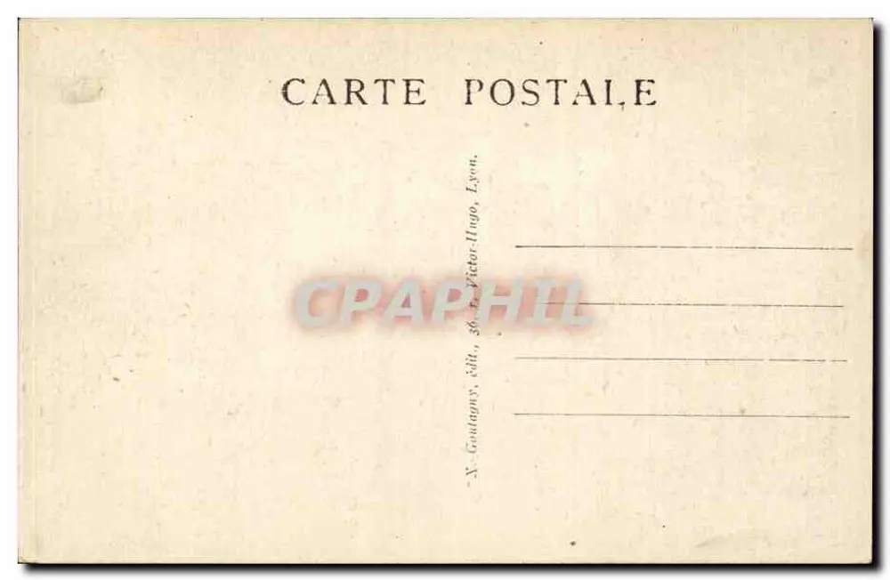 LYON — O Hotel de Ville, lado leste — N. Goutagny, edit., Lyon - Verso