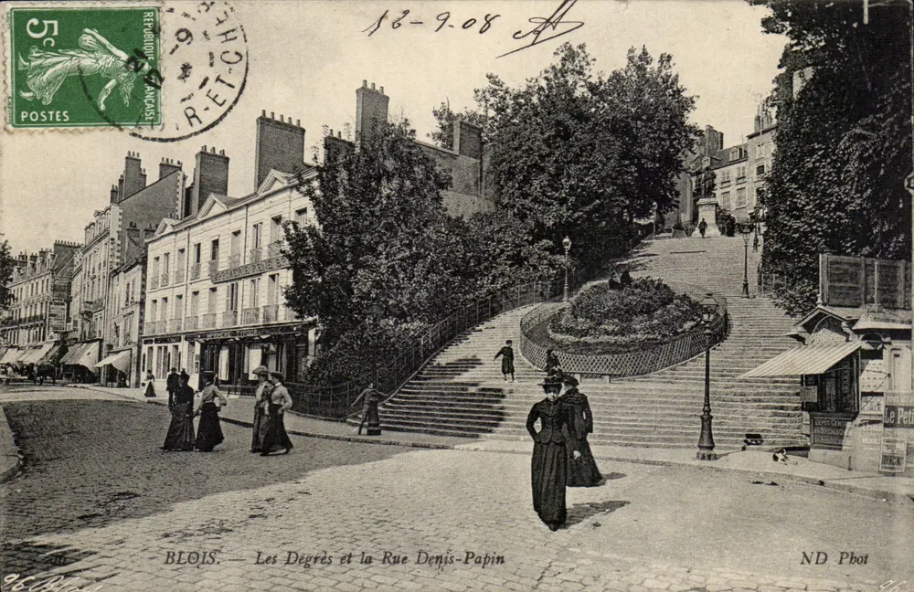 Blois — Die Treppen und Rue Denis-Papin — ND Phot - Vorderseite