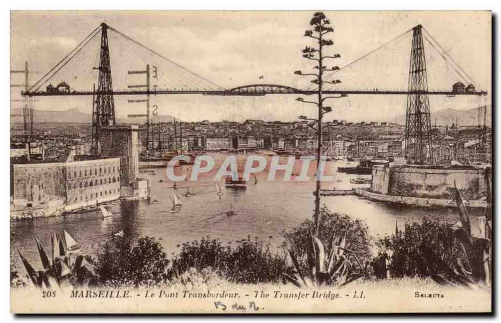 Marselha - O Ponte Transbordeur - The Transfer Bridge - I.L. - Selecta - Frente