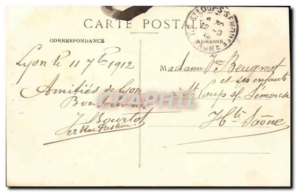 Nossa Senhora de Fourvière - A Fachada - Lyon - E.R. n°148 - Verso