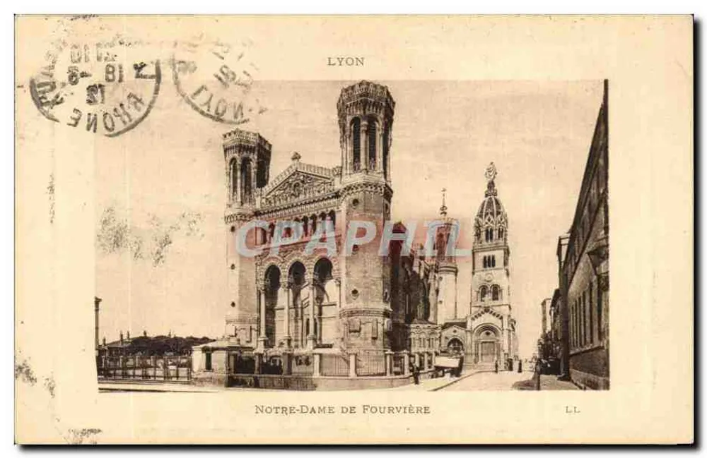 Basílica de Notre-Dame de Fourvière — Lyon — LL - Frente