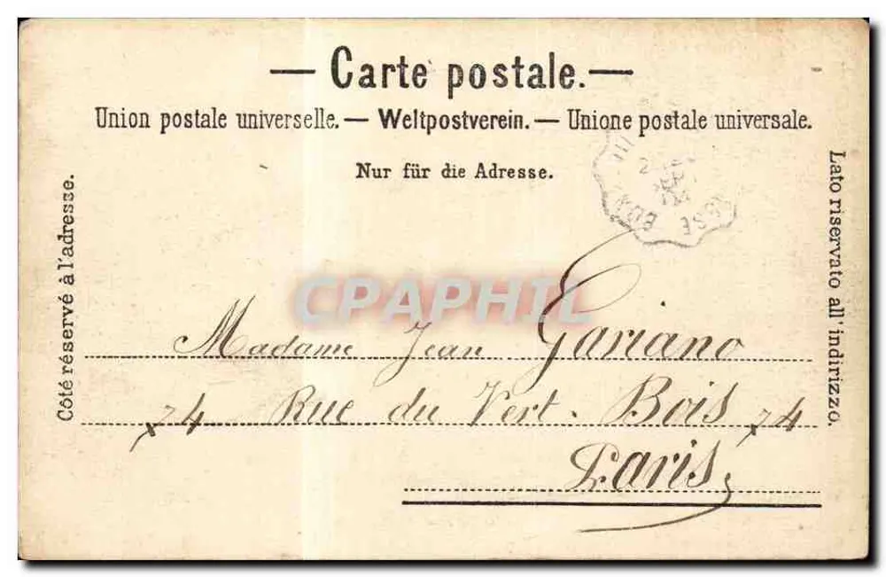 Evian-les-Bains — Die Quais und das Neue Thermalbad — Charnaux Frères & C°, Genève, n° 1089 - Rückseite