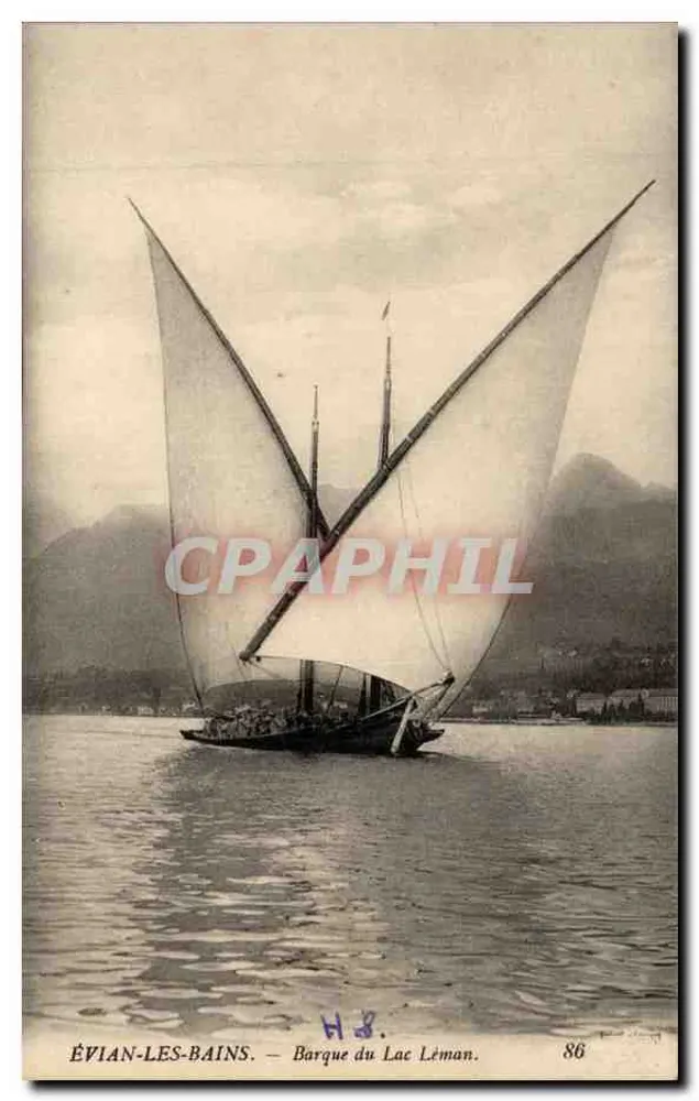 ÉVIAN-LES-BAINS — Barco no Lago Léman — H.J. n°86 - Frente