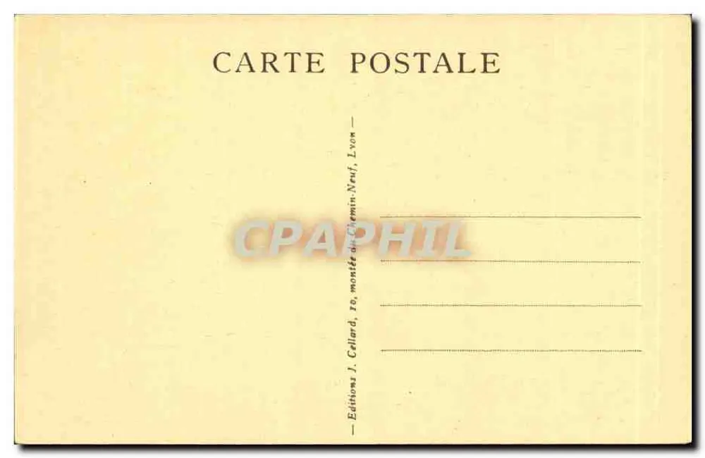 Place Bellecour und Coteau de Fourvière — Lyon — Éditions J. Cellard - Rückseite