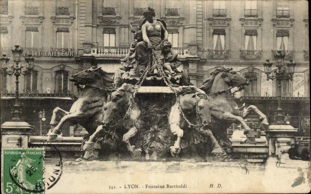 LYON - Fontaine Bartholdi - H. D. n°341 - Frente