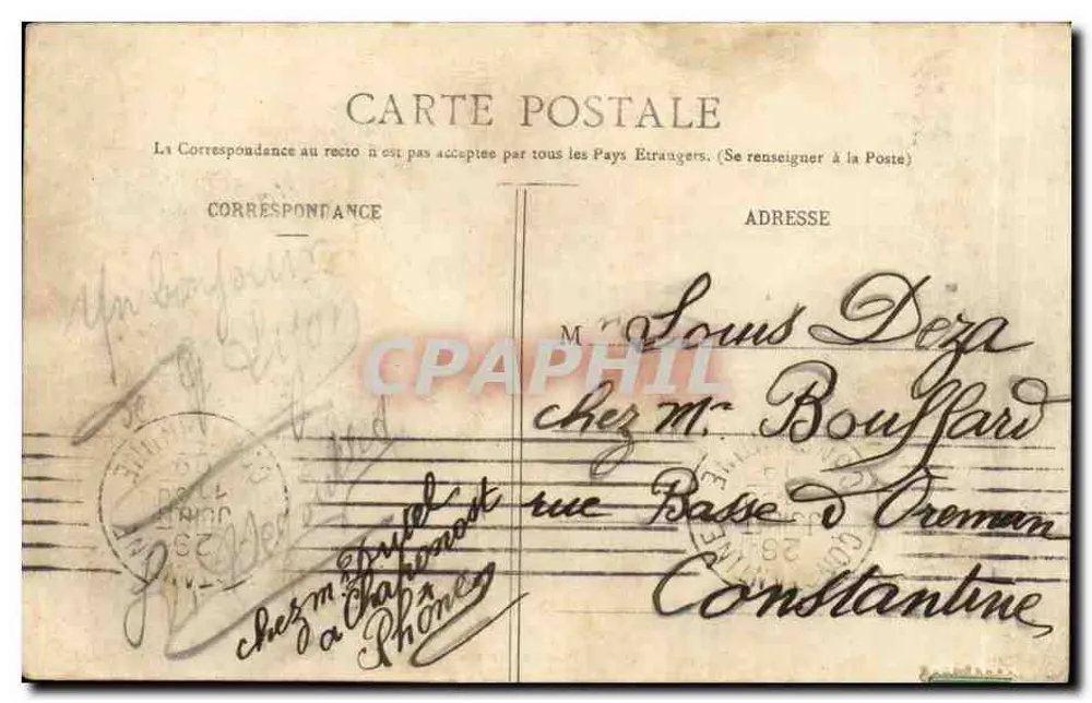 LYON - Fontaine Bartholdi - H. D. n°341 - Verso