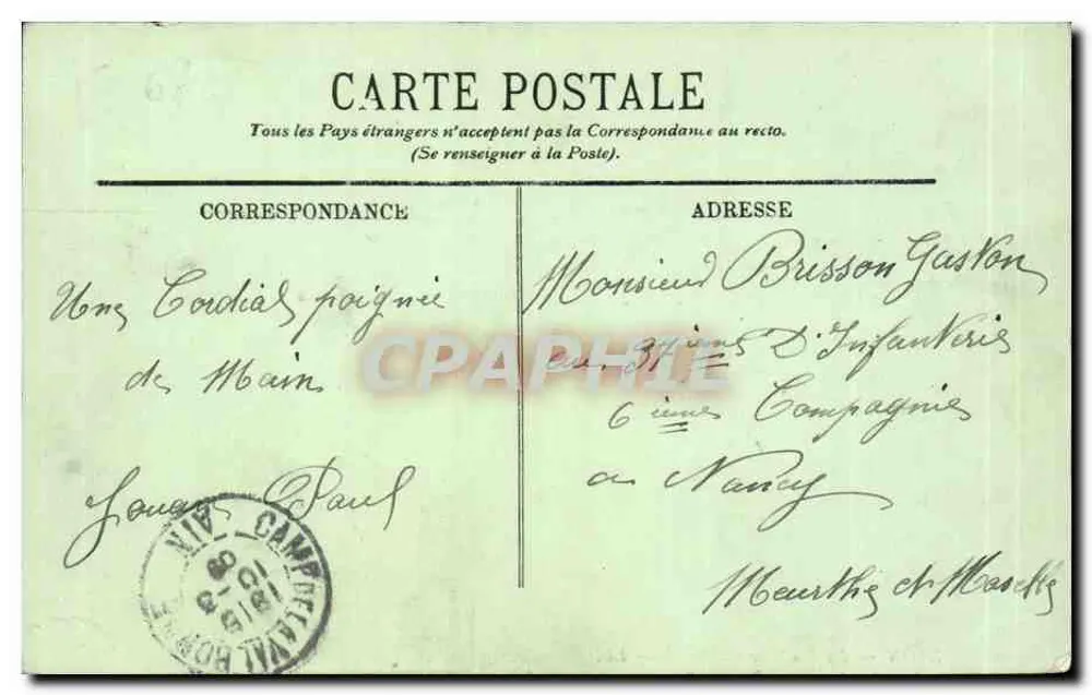 LYON — A Fonte Bartholdi — LL. — n°385 - Verso