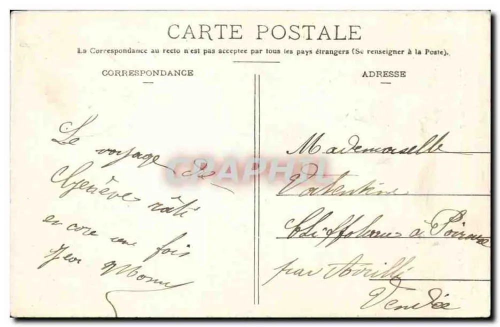 LYON — Monument Carnot — editor desconhecido, n° 5191 - Verso