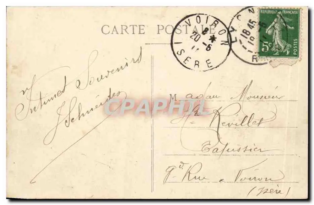 Lyon — Fontaine Bartholdi — E. R. n°253 - Verso