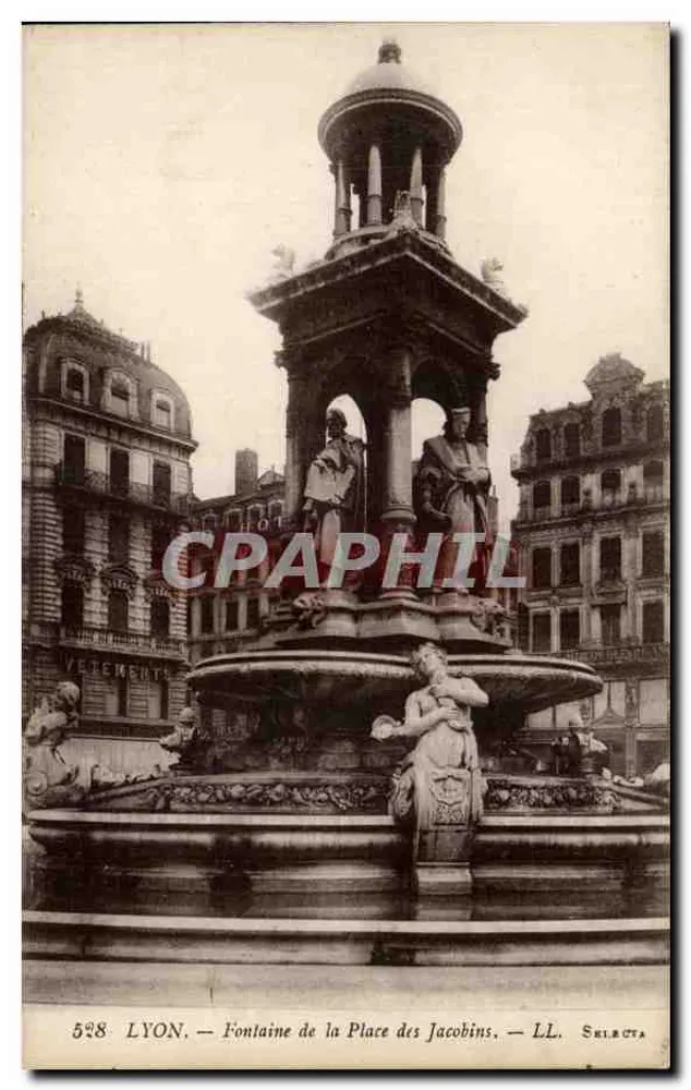 Lyon — Fontaine de la Place des Jacobins — LL. Selecta, n° 528 - Vorderseite