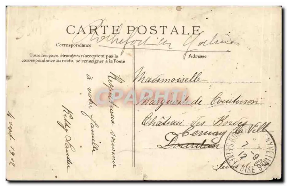 Um ROUEN — Bonsecours, die Kirche und das Denkmal für Jeanne d'Arc — Verlag ELD, Nr. 11 - Rückseite