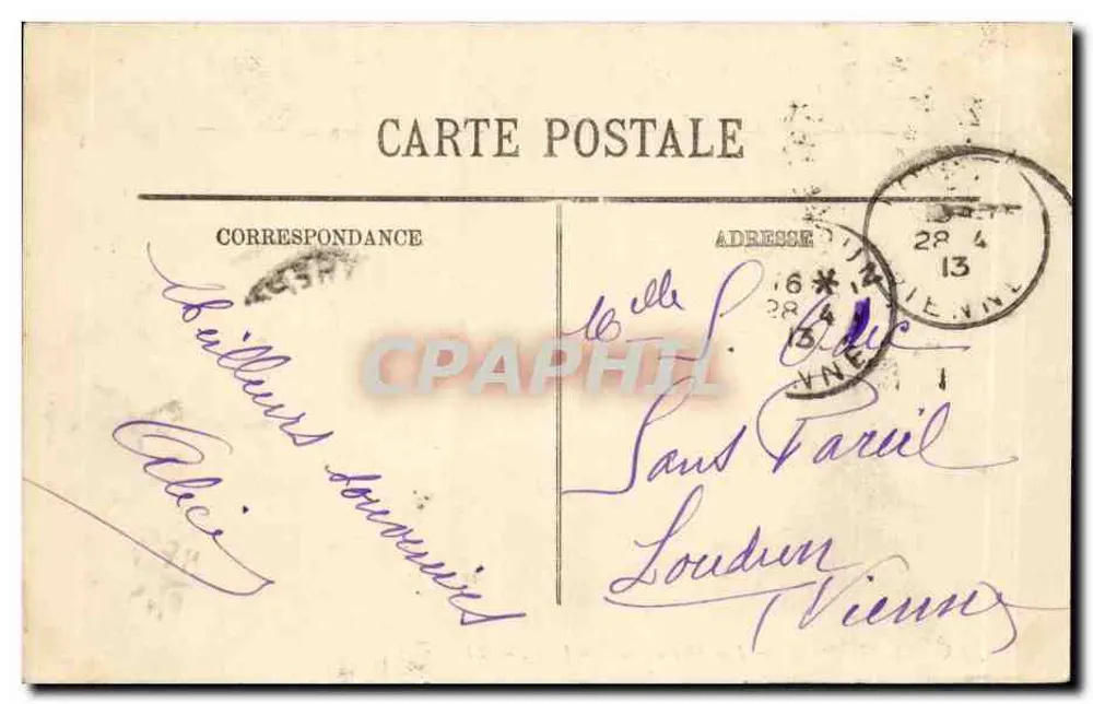 Le Tréport — Visão geral para as Docas — LL. — n°84 - Verso