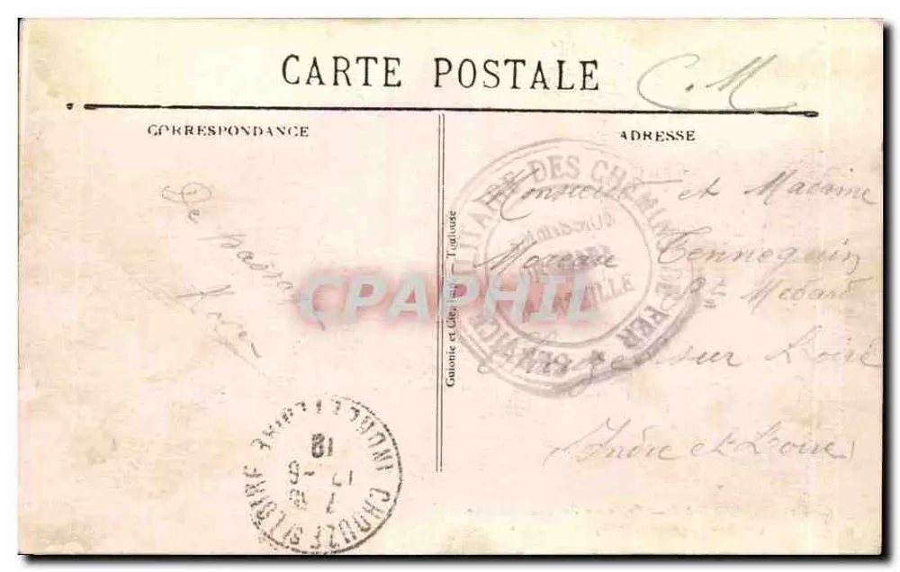 Marseille — Ansicht vom Transbordeur auf Notre-Dame de la Garde — BR - 1530 - Rückseite
