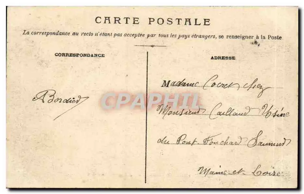 Châteauroux (Indre) — A Caserne Bertrand — Editor: Coleção E. C. Châteauroux - Verso