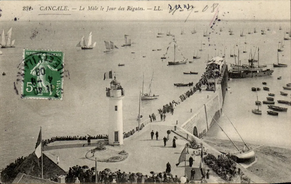 Cancale — O Môle no Dia das Regatas — LL. N° 234 - Frente