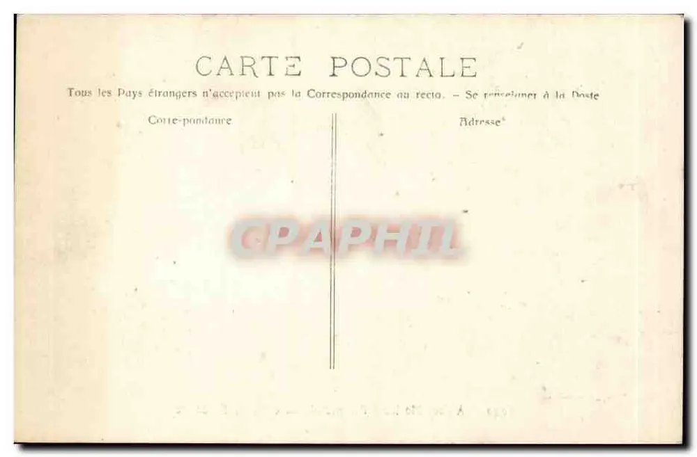 Aigues-Mortes — Perspectiva do canal de Beaucaire — P. EuaT, Edição — Marseille, n° 3040 - Verso
