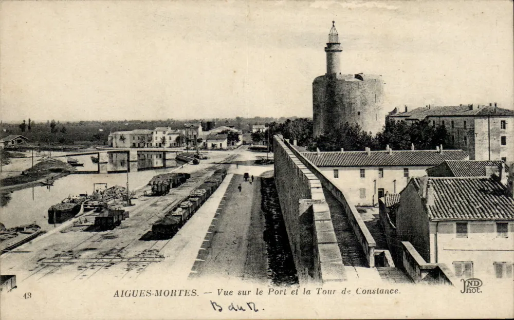 Aigues-Mortes — Ansicht des Hafens und der Turm von Constance — JND Phot. - Vorderseite