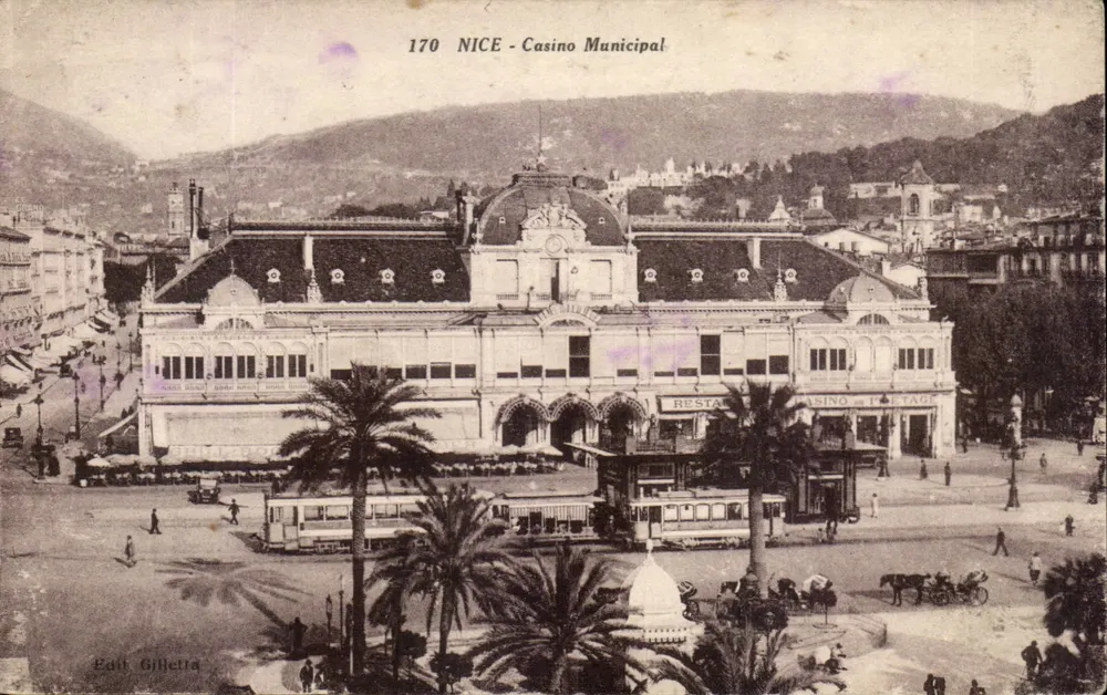 Nice - Casino Municipal — vista panorâmica — Edit. Gilletta n°170 - Frente