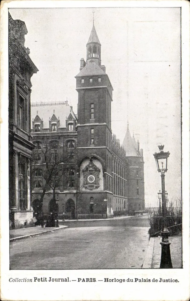 Paris — Ansicht des Uhrenturms des Palais de Justice — Sammlung Petit Journal - Vorderseite