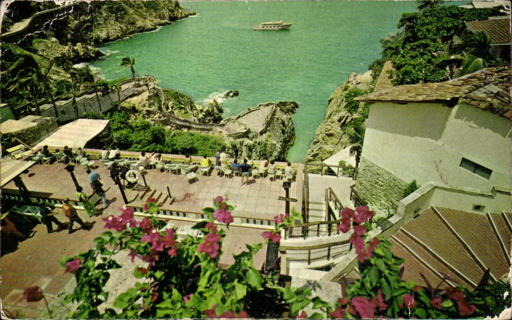 Panoramisch van La Quebrada — Acapulco, Gro. Mex. — Gedrukt in Mexico - Voorkant