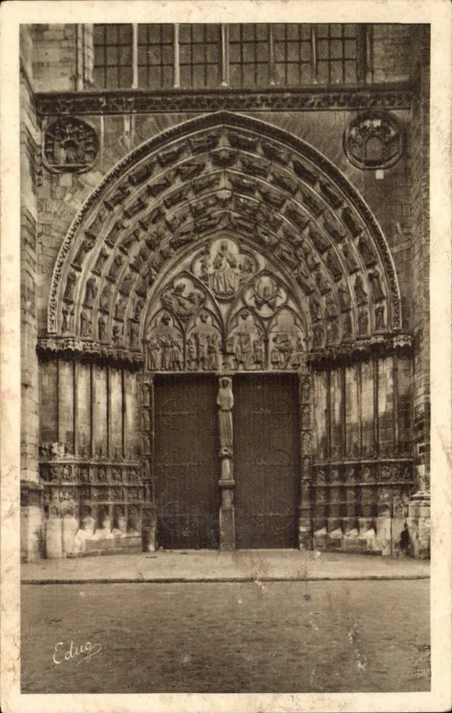 Sens (Yonne) — Zentralportal der Kathedrale — Édug - Vorderseite