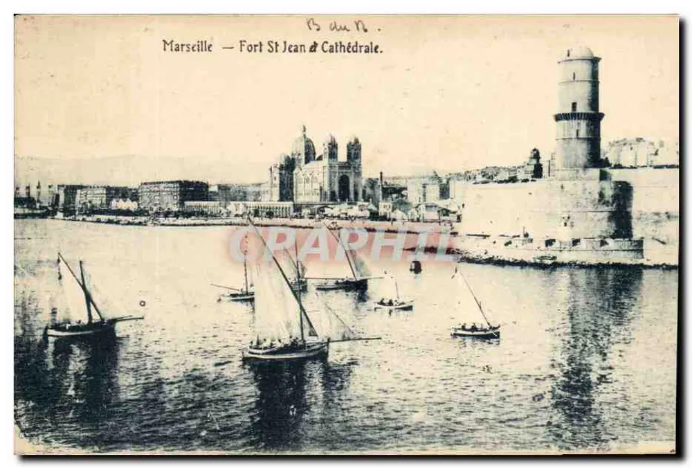 Marseille — Fort Saint Jean & Kathedrale — B. du N. - Vorderseite