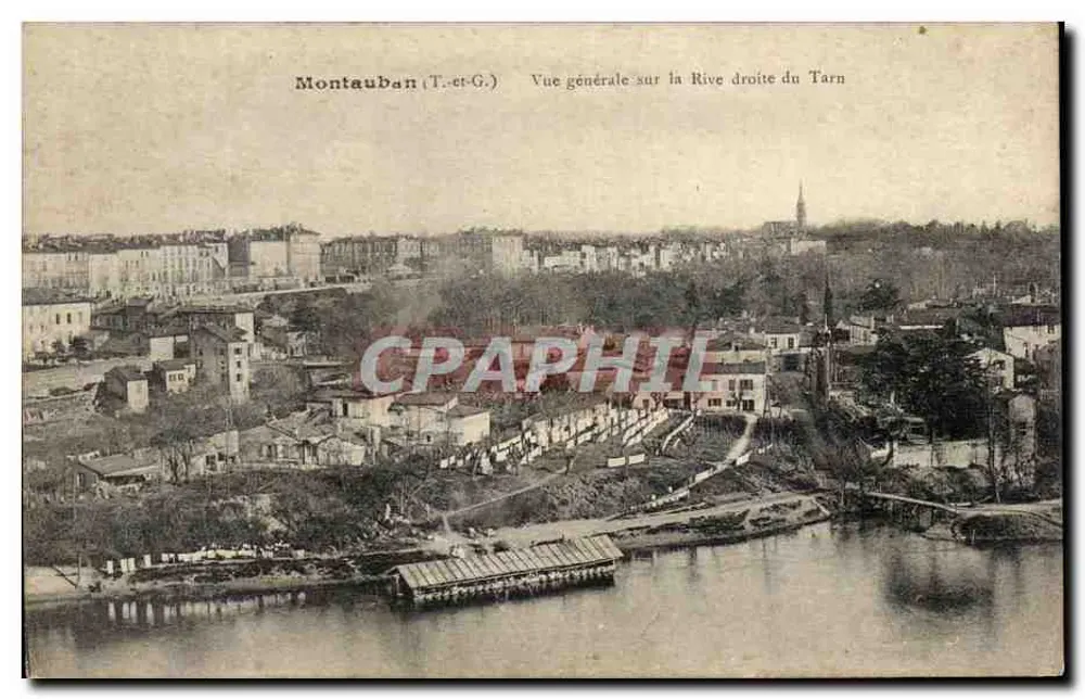 Montauban (T.-et-G.) — Allgemeiner Blick auf die rechte Seite des Tarn — unbekannter Verleger - Vorderseite