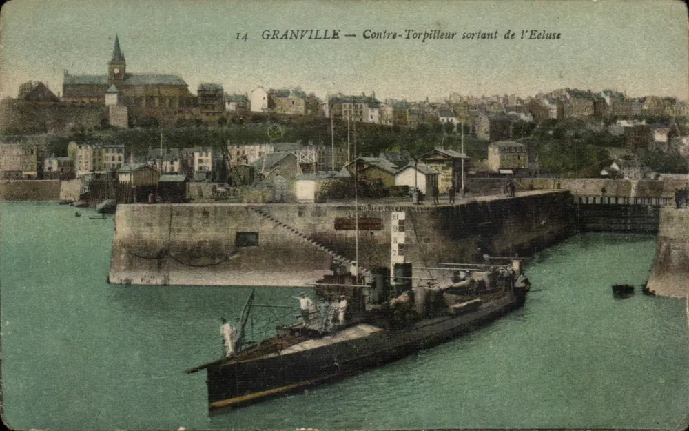 Granville — Torpedoboot verlässt den Schleusen — Edition Puel, n°14 - Vorderseite