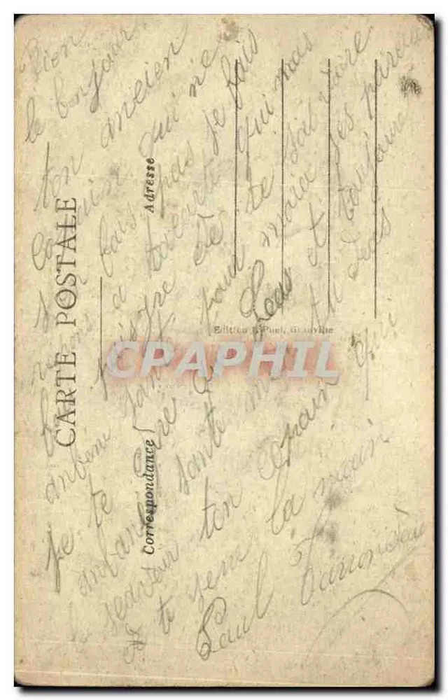 Granville — Torpedoboot verlässt den Schleusen — Edition Puel, n°14 - Rückseite