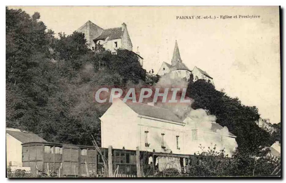 Parnay (M.-et-L.) - Igreja e Presbitério - Frente