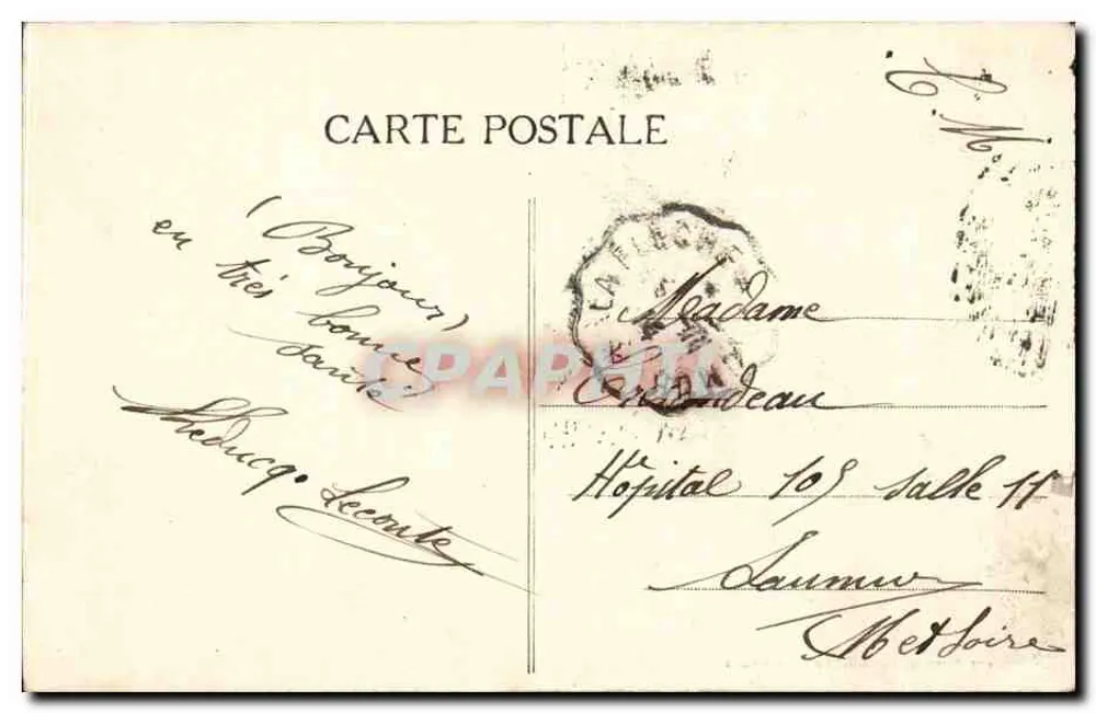 Prefeitura de Allonnes (M.-et-Loire) — editor Moreau, Petit Journal, Allonnes - Verso
