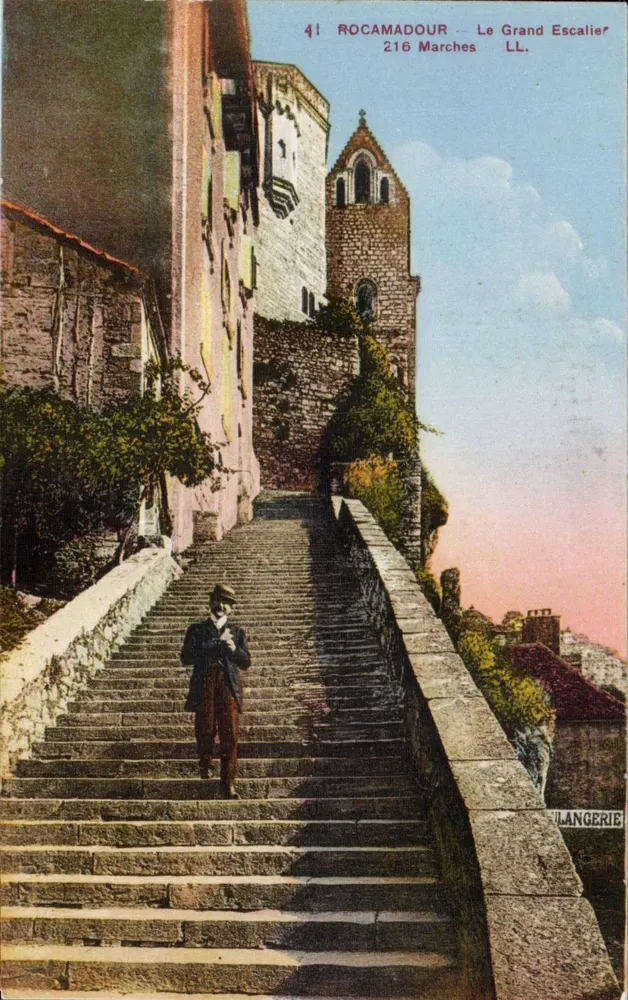 Rocamadour — Der Große Treppenaufgang — 216 Stufen — LL. — Langerie - Vorderseite