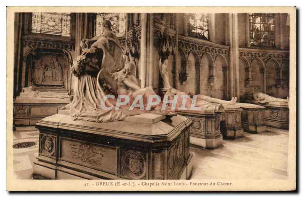 Dreux (E-et-L.) - Kapelle Saint-Louis - Umfeld des Chors - Vorderseite