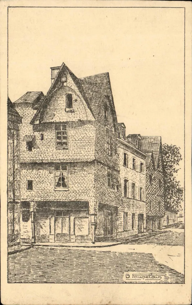 Tours — Alte Häuser, Place Foire-le-Roi — Georges Paupelain, n°43 - Vorderseite