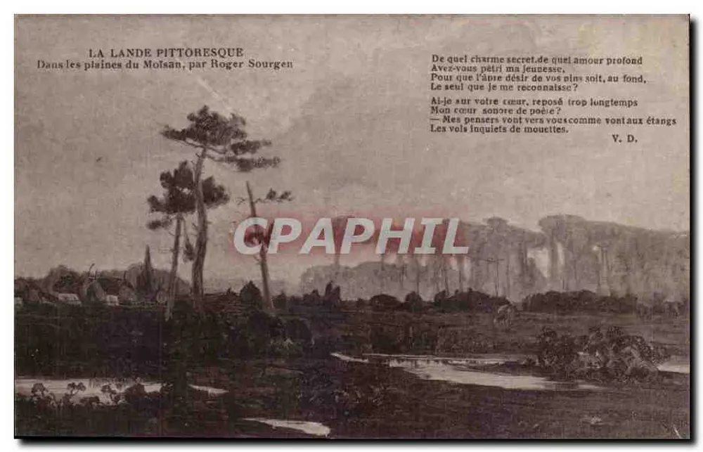 Pittoreske Landschaft — In den Ebenen von Moisran, von Roger Sourgen - Vorderseite