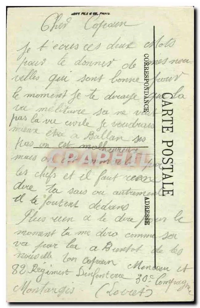 Montargis — Der Boulevard du Rempart und der Kanal — LL. - Rückseite