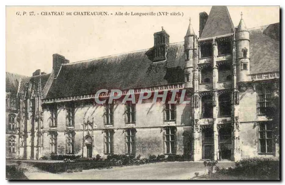 Castelo de Châteaudun — Ala de Longueville (século XV) — G. P. 27 - Frente