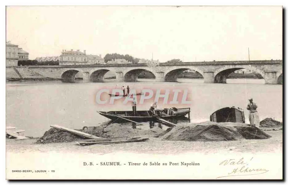 Saumur - Sandträger am Napoleonbrücke — Dando-Berry, Loudun - 119 - Vorderseite