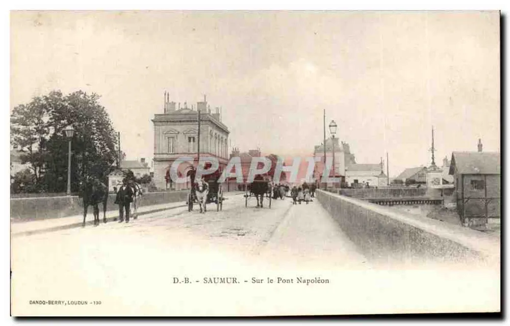 Saumur — Sobre o Ponte Napoléon — Dando-Berry, Loudun - 130 - Frente