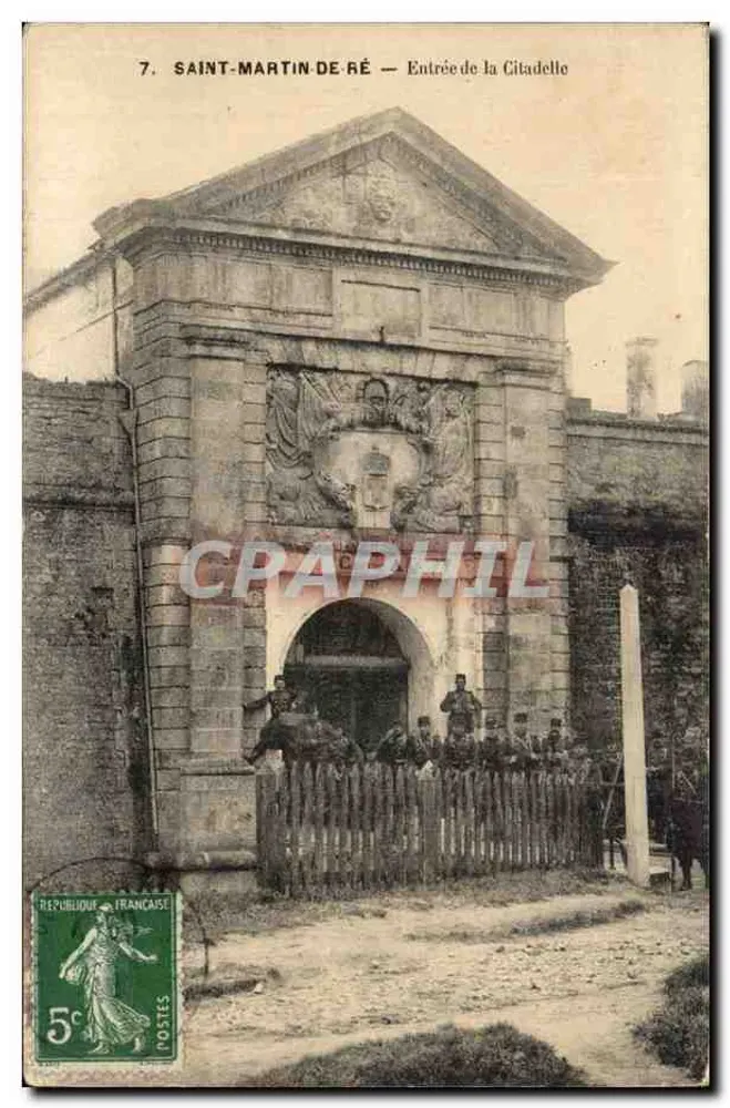 Saint-Martin-de-Ré — Eingang zur Zitadelle — Verleger unbekannt, Nr. 7 - Vorderseite