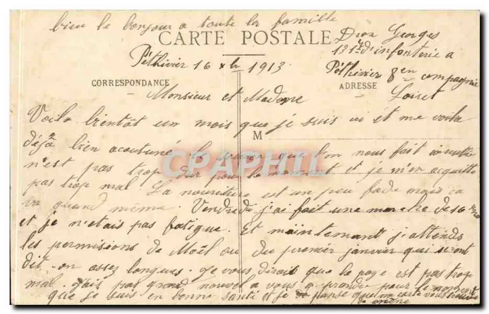 Pithiviers - La Caserne La Haye — Lib. Louis Joly, Pithiviers - Rückseite