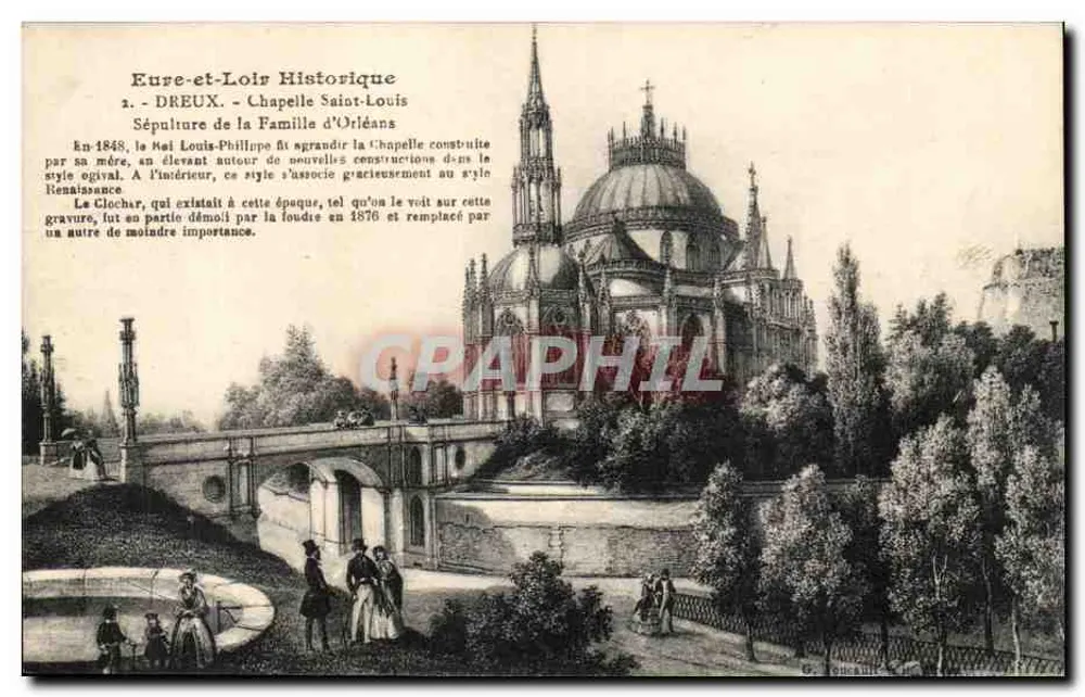 Dreux - Kapelle Saint-Louis — Grabstätte der Familie Orleans — Verleger G. Ghezzi, Nr. 2 - Vorderseite