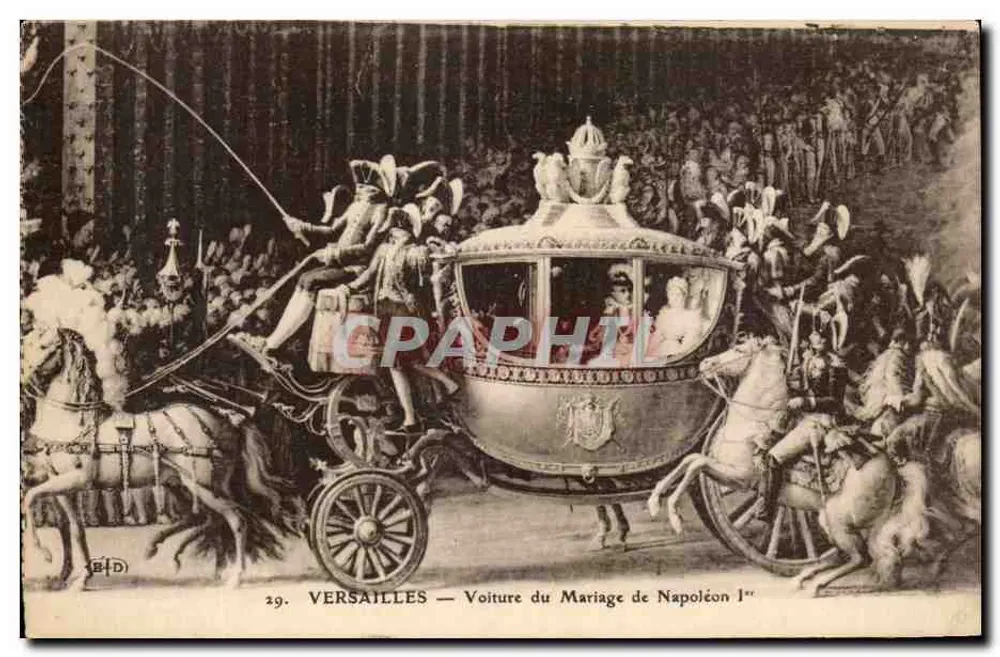 Versailles — Hochzeitskutsche Napoleons I. — Verleger B.D. - Vorderseite